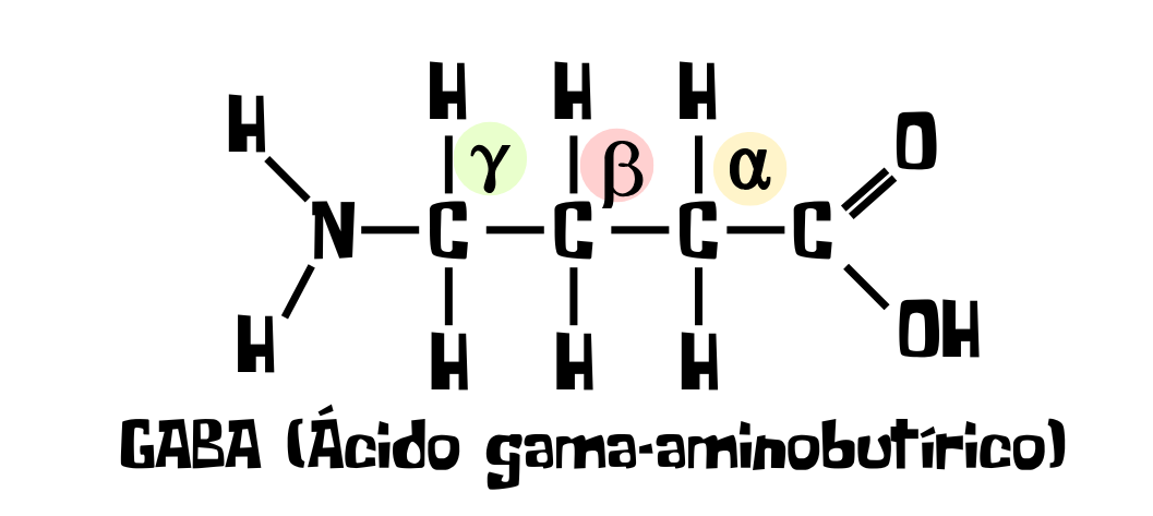 Estrutura química do GABA